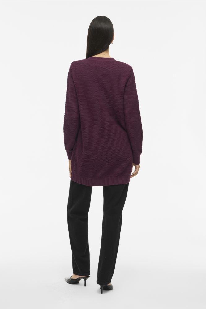 VIDALO L/S KNIT CARDIGAN- NOOS 14097125 FIG